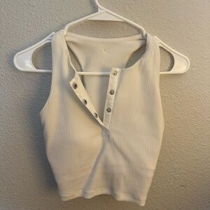 BuffBunny Ivory Ribbed Tank Top